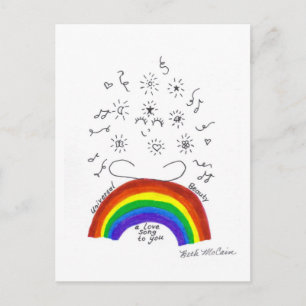 Rainbow Universell Song Postkarte