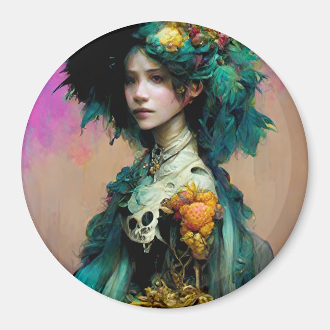 Rainbow Urchin 2 Fantasy Sci-Fi Magnet (Vorne)