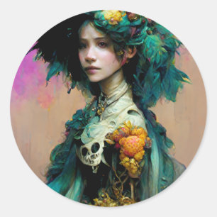 Rainbow Urchin 2 Fantasy Sci-Fi Runder Aufkleber