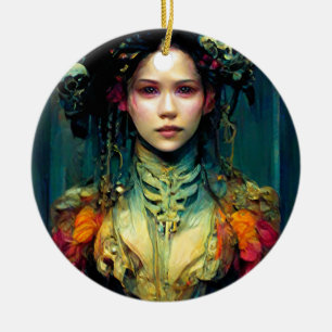 Rainbow Urchin Fantasy Sci-Fi Keramik Ornament