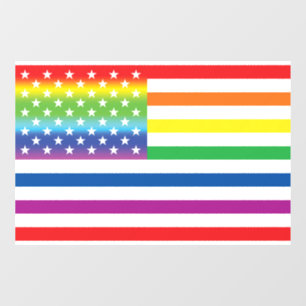 Rainbow US Flag LGBT Prix Fensteraufkleber