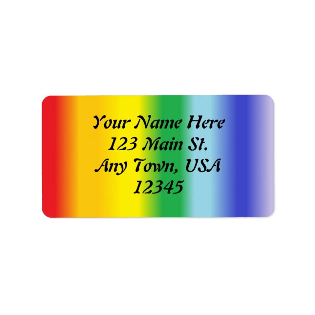 Rainbow v1 adressaufkleber (Vorne)