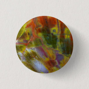 Rainbow-versteinertes Holz Button