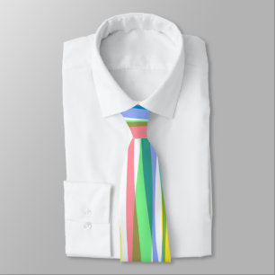 Rainbow Vertical Stripes Pastellfarben Neck Tie Krawatte