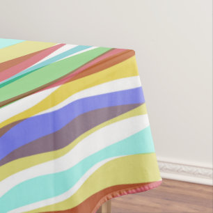 Rainbow Vertical Stripes Pastellfarben Tischdecke