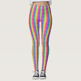 Rainbow-Vertikal-Streifen - Multiprint-Leggings Leggings