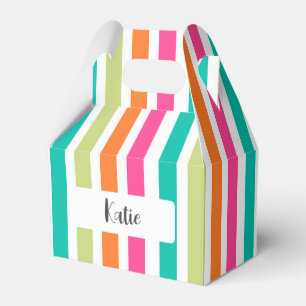 Rainbow-vertikale Streifen farbenfroh Retro-Multic Geschenkschachtel