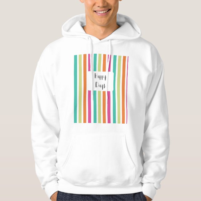Rainbow-vertikale Streifen farbenfroh Retro-Multic Hoodie (Vorderseite)