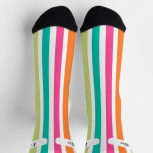 Rainbow-vertikale Streifen farbenfroh Retro-Multic Socken