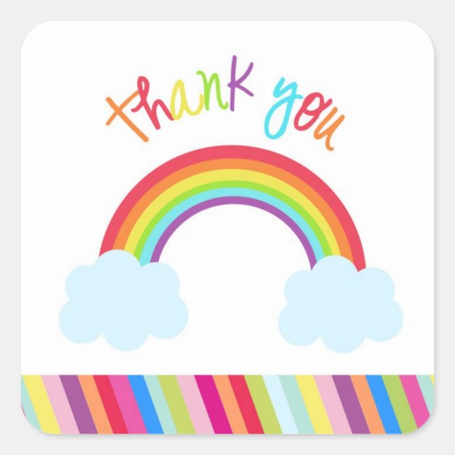 Rainbow Vielen Dank für Ihr Interesse an Stickers (Vorderseite)