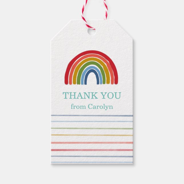 Rainbow Vielen Dank für Ihre Unterstützung Geschenkanhänger (Vorderseite)
