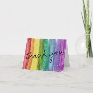 Rainbow Vielen Dank Hinweis Dankeskarte