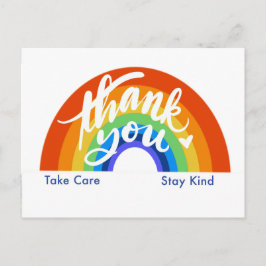 Rainbow Vielen Dank Postkarte