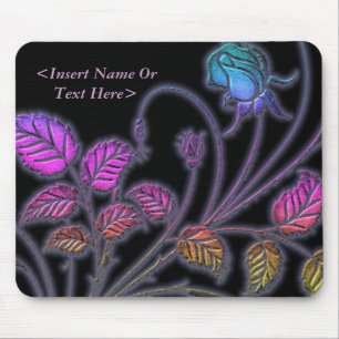 Rainbow Vines Floral Mouse Pad Mousepad
