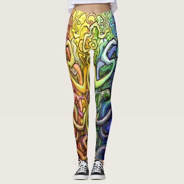 Rainbow Vines Leggings (Vorderseite)