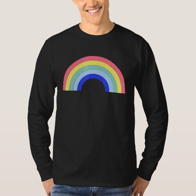 Rainbow Vintag Retro 80er Style T-Shirt (Vorderseite)