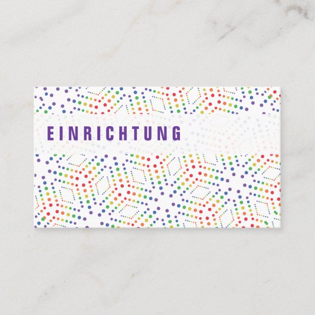 Rainbow-Visitenkarten Visitenkarte (Vorderseite)