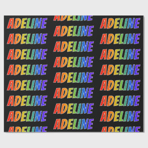 Rainbow Vorname "ADELINE"; Spaß & Farben Geschenkpapier