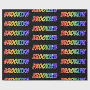 Rainbow Vorname "BROOKLYN"; Fun & Colorful Geschenkpapier