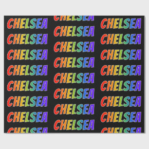 Rainbow Vorname "CHELSEA"; Spaß und Farben Geschenkpapier