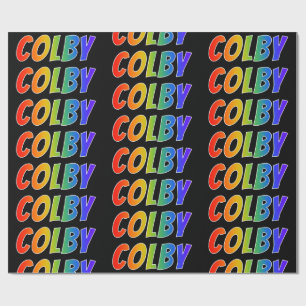 Rainbow Vorname "COLBY"; Fun & Colorful Geschenkpapier