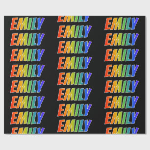 Rainbow Vorname "EMILY"; Fun & Colorful Geschenkpapier