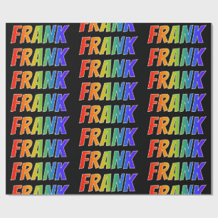 Rainbow Vorname "FRANK"; Fun & Colorful Geschenkpapier