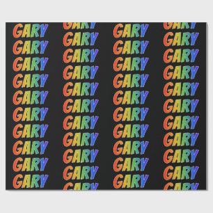 Rainbow Vorname "GARY"; Fun & Colorful Geschenkpapier
