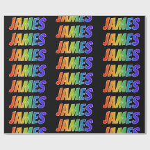 Rainbow Vorname "JAMES"; Fun & Colorful