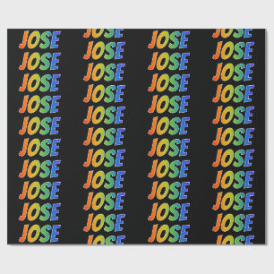 Rainbow Vorname "JOSE"; Fun & Colorful Geschenkpapier