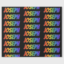 Rainbow Vorname "JOSEPH"; Fun & Colorful