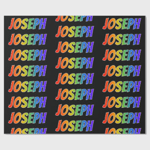 Rainbow Vorname "JOSEPH"; Fun & Colorful Geschenkpapier
