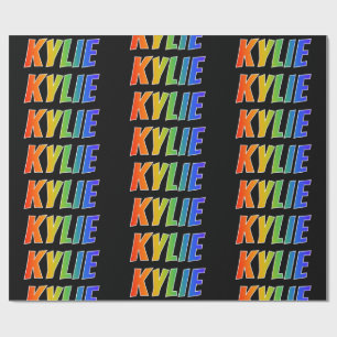 Rainbow Vorname "KYLIE"; Fun & Colorful Geschenkpapier