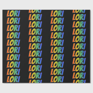 Rainbow Vorname "LORI"; Fun & Colorful Geschenkpapier