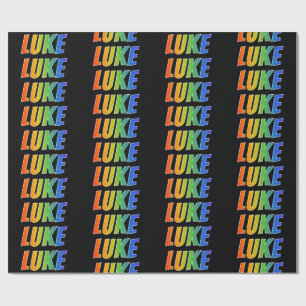 Rainbow Vorname "LUKE"; Spaß und Farben Geschenkpapier
