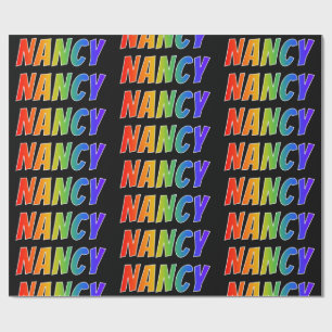 Rainbow Vorname "NANCY"; Fun & Colorful Geschenkpapier
