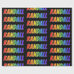 Rainbow Vorname "RANDALL"; Fun & Colorful Geschenkpapier