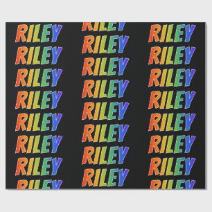 Rainbow Vorname "RILEY"; Spaß und Farben Geschenkpapier