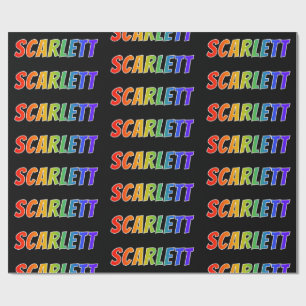 Rainbow Vorname "SCARLETT"; Fun & Colorful Geschenkpapier