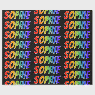 Rainbow Vorname "SOPHIE"; Fun & Colorful Geschenkpapier