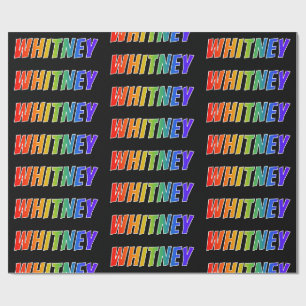 Rainbow Vorname "WHITNEY"; Spaß und Farben Geschenkpapier