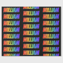 Rainbow Vorname "WILLIAM"; Fun & Colorful