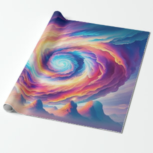 Rainbow Vortex Colorful Tornado Geschenkpapier