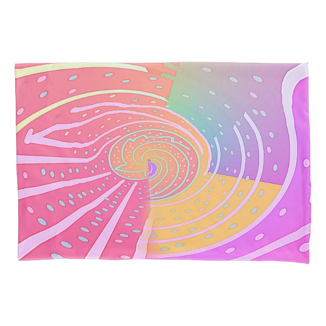 Rainbow Vortex Swirl Kissenbezug (Vorderseite-Links)