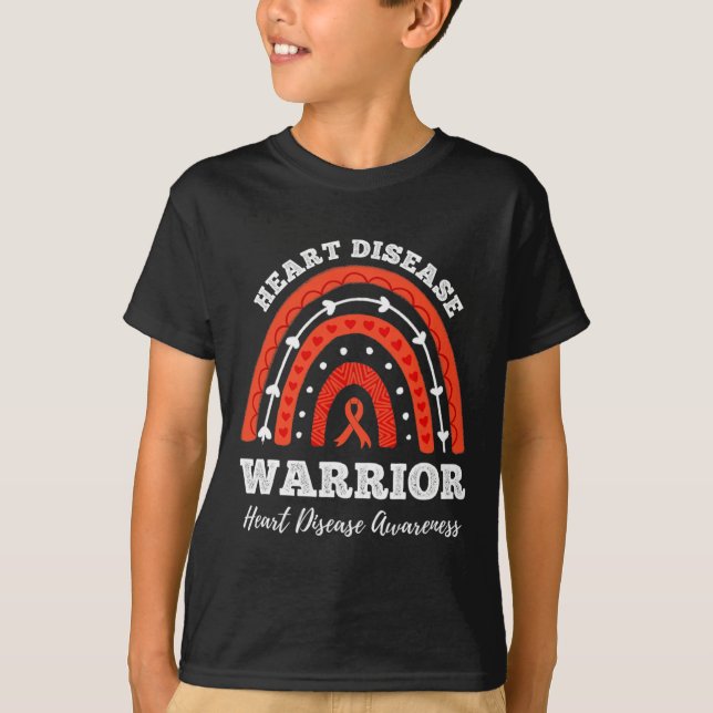Rainbow Warrior Herzerkrankungen Bewusstsein T-Shirt (Vorderseite)