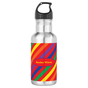 Rainbow Wasser Flasche mit Name Edelstahlflasche