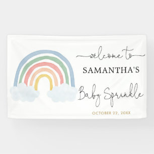 Rainbow Wassercolor Baby Sprinkball Background Ban Banner