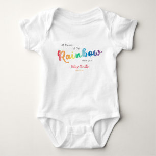 Rainbow Wassercolor, benutzerdefiniertes Fälligkei Baby Strampler
