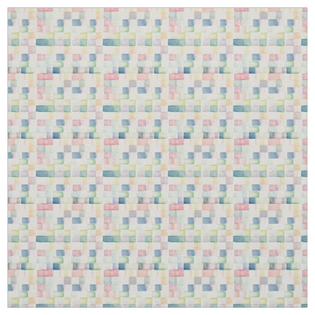 Rainbow Wassercolor Pastellfarben Geometrische Blö Stoff (Muster)
