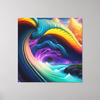 Rainbow Wasserfall Landschaft Leinwanddruck